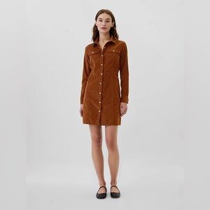 Gap EUC Corduroy Western Mini Dress in Brown Size S
